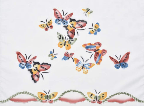GOHD - 3pcs Kitchen Curtain/Cafe Curtain Set, Air-Brushed Flying Butterfly Design (Swag & 36" Tiers Set)