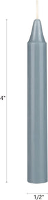 Mega Candles 20 pcs Unscented Gray Mini Taper Spell Candles - 4 Inch Tall x 1/2 Inch Diameter