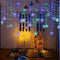MBVBN LED Curtain Lights,19ft/6M 96 LED Snowflake Curtain String Lights Plug-in Window Curtain