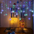 MBVBN LED Curtain Lights,19ft/6M 96 LED Snowflake Curtain String Lights Plug-in Window Curtain