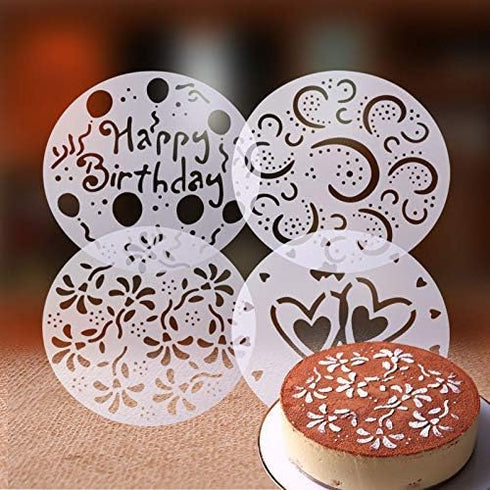 15-Pack Magnoloran Wedding Cake Stencils, Floral Cake Templates, Baking Tools, Dessert Decorating Molds