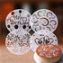 15-Pack Magnoloran Wedding Cake Stencils, Floral Cake Templates, Baking Tools, Dessert Decorating Molds