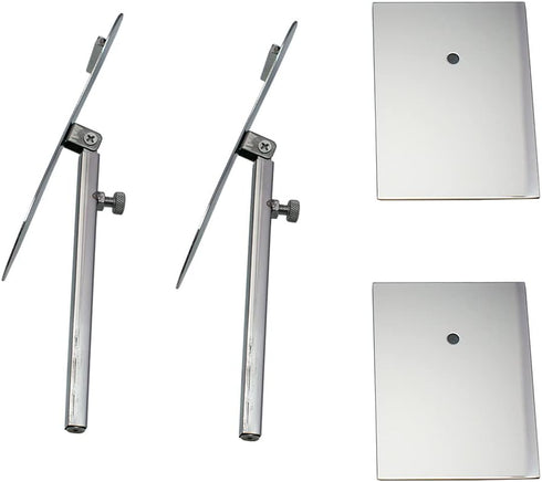 DZLOHAS Countertop 2 Sets Shoe Display Stand Silver, Risers Stand Adjustable Shoe Rack Retail Supplies Stainless Steel