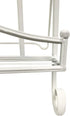Tripar Swirl Design White Metal Cookbook Stand for iPads, Tablets, and Cookbooks - Adjustable and Portable
