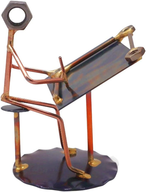 Draftsman Collectible Handmade Metal Art Figurine - Desk Accessories, Trophy, and Office Décor Gift