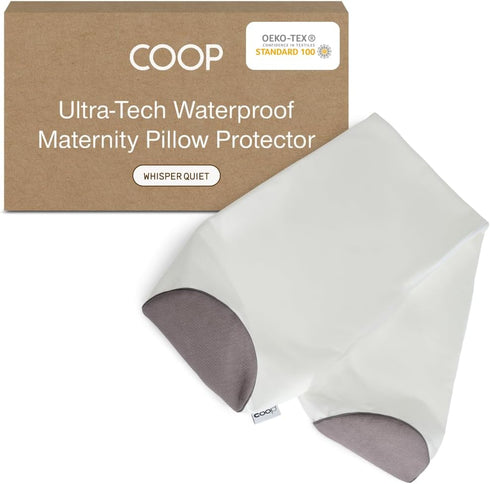 Coop Home Goods Ultra-Tech Waterproof Maternity Pillow Protector Zippered Cover for U-Shaped