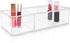 Isaac Jacobs Clear Acrylic 3 Section Organizer - Three Compartment Drawer Tray for Office & More