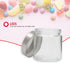Home Basics Small Kitchen Canister, Clear Glass with Stainless Steel Lid, for Flour, Sugar, Coffee, Snacks