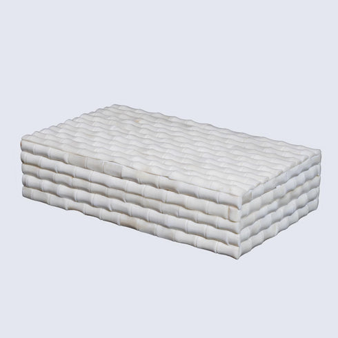 Handicrafts Home Handmade Ivory Pattern Decorative Box, Storage Organizer for Keepsakes, Boho Style