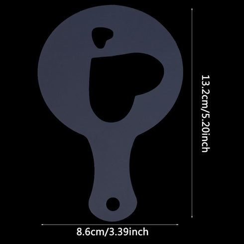 16Pcs Plastic Coffee Template Stencils for DIY Cappuccino Chocolate Latte Pad Art Mold Tools