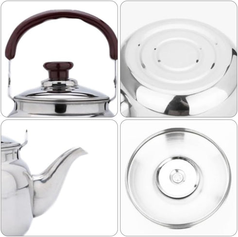 LIFKOME Whistling Water Kettle, Traditional Stainless Steel Tea Pot, 750ml Stovetop Kettle with Handle