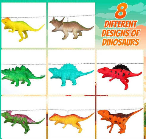 LED Dinosaur String Lights - Battery Operated, Perfect for Boys Room Decor, Christmas Party Supplies, Tent, Garden
