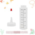 Baaxxango 12 Pack 8 oz/240 ml Plastic Squeeze Bottles, Scale Squirt Bottle with Red Tip Cap and Black Scale