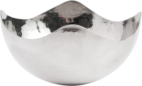 Hosley 5.75 Inch Diameter Silver Finish Metal Bowl, Ideal for Potpourri, LED Candles, Weddings, Center Pieces