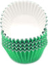 Standard Green Foil Cupcake Liners - 100-Count Muffin Baking Cups for Party and More
