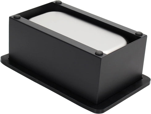 Stainless Steel Espresso Knock Box, Coffee Pucks Container with Steel Holder and Noise Reduction Rubber Ring