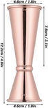 Jigger 2 oz 1 oz Rose Gold Stainless Steel Double Cocktail Shot Measure for Bartending
