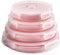CARTINTS Silicone Collapsible Food Storage Containers, Set of 4 Round Bowls with Lids, Microwave & Freezer Safe