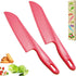 11" Professional Plastic Lettuce Knife, 2 Pack Pink, for Cutting Salad, Fruit, Cake, and Veggies