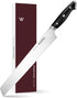 WICKWILLOW 10 Inch Bread Knife German Steel X50CrMoV15 Serrated Knife for Homemade Bread,