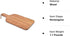 Acacia Wood Paddle Cutting Boards for Kitchen, Cheese, Food Serving Tray, Charcuterie Boards (15" x 7" x 0.65")