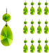 12pcs 38mm Teardrop Crystal Chandelier Prisms Parts with Glass Octagon Beads Chain