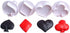 4Pcs/Set Poker Playing Bridge Plastic Cookie Cutter for Playing Card Fondant (Spade, Club, Diamond, Heart)