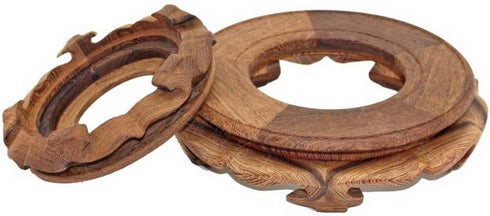 Elegant Wooden Vase Stand for Collectibles and Plants - Goldy & Wendy