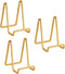 4.5 inch Metal Plate Stands for Display, Tabletop Picture Stand, Gold Iron Easels for Photos, Books, Plates