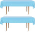 DecorRack 2 Rectangular Tablecloths, BPA-Free Plastic, 54 x 108 inch for Parties, Picnic, Light Blue
