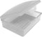 Travel Soap Box with Lid - Clear White, Perfect for Traveling, Gym, or Storage, Made in The USA