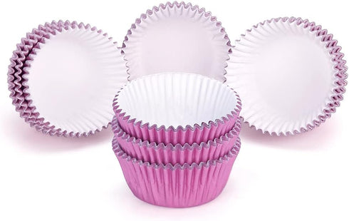 Gifbera Pink Foil Cupcake Liners, Mini Size Muffin Baking Cups 300 Count