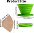 Abnaok Set of 2 Collapsible Pour Over Coffee Dripper, Silicone Reusable Cone Filter Holder with 40Pcs Paper Filters for