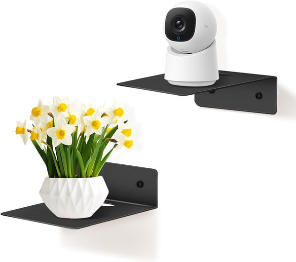 eZAKKA Floating Shelves for Wall, Small Shelves for Wall, Mini Shelf, Metal