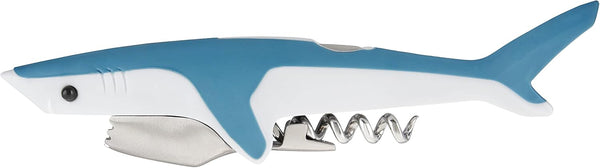 True Shark Corkscrew - Soft Touch Double-Hinged Waiter’s Style Wine Bottle Opener, Gift for Wine Lovers and Animal