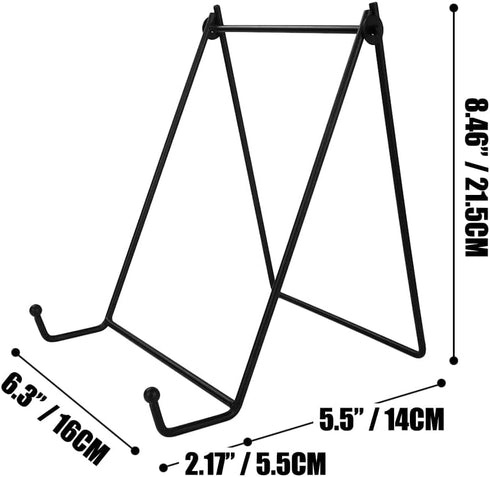 Cookbook Stand Holder Recipe Book Holder for Kitchen Easels for Signs Tabletop Plate Holder Display Stand Wedding Sign Picture Photo Frames Decorative Plates Stands (Black XLarge)