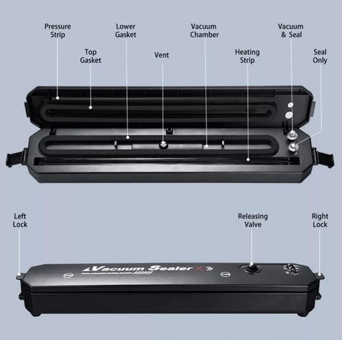 Portable Vacuum Sealer, Automatic Food Storage Sealing Machine for Home & Kitchen
