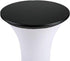 24 Inch JISEN Cocktail Waterproof Round Table Topper Cap Polyester Fitted Stretchable Tablecloth Cover D-Black