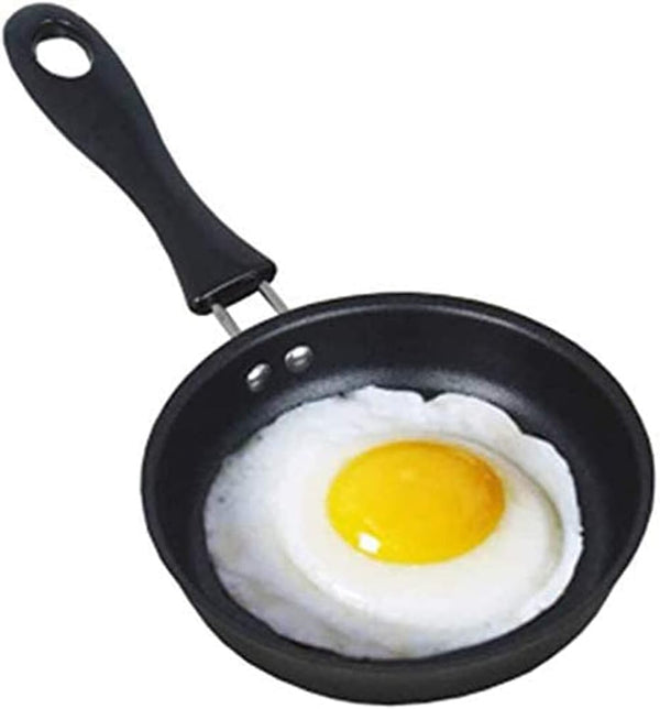 One Egg Frying Pan, Mini Induction Frying Pan, 4.7" Durable Small Pan with Handle, Portable for Stove