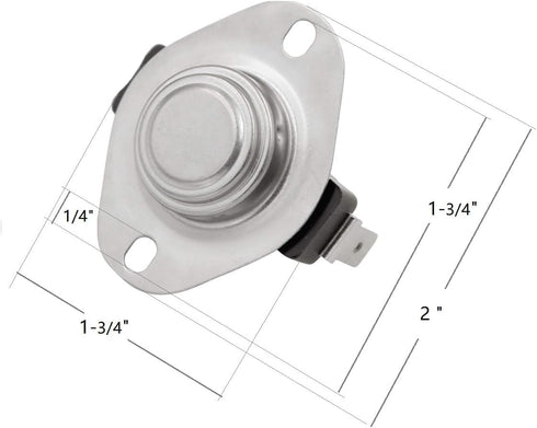 Thermostat Switch for Fireplace Blower Fan, Temp Sensor for Wood Stove, Snap Disc Thermal Control (120°F ON, 105°F Off)
