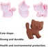 Cookie Cutters Cat Shape, 3PCS Animal Cookie Stamps for Baking, Pink