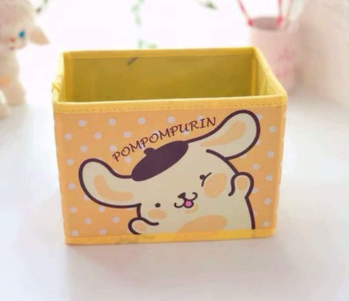 Kerr's Choice Collapsible Storage Bin - Yellow Foldable Baskets, Kawaii Office Desk Room Decoration, Cute Room Decor