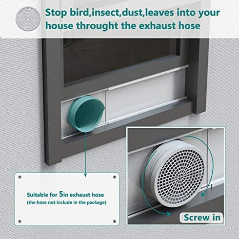 Daisypower Portable Air Conditioner Window Kit, Adjustable Seal Panels for Sliding Windows with 5" Diameter Hose