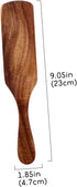 Hemoton Turner Spatula Set, Wooden Spurtles, Non-Stick Kitchen Tool, Slotted Stirring Spoons
