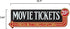 Movie Tickets 25 Cents Embossed Metal Sign - Large Vintage Wall Art with Arrow for Movie Room
