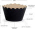 Dress My Cupcake Set of 50 Standard Reusable Glitter Black Cupcake Wrappers, Black Cupcake Liners