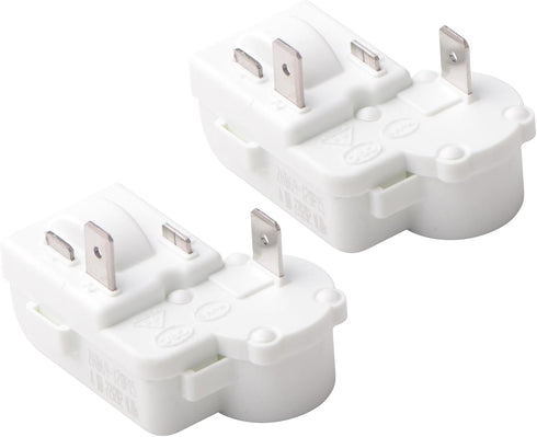 2pack 2Pin Refrigerator Compressor PTC Starter Relay, Replacement for Danby Haier Midea Mini Fridge Models