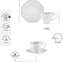 Set 6 12 Set (3 oz) KARACA an Turkish Coffee Cup for People - Piece Cups with Saucers - Small Porcelain Espresso