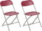 Flash Furniture Hercules Series Plastic Folding Chair - Red - 2 Pack