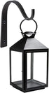 Iron Wall Hook 4PCS - Black Rustic Heavy-Duty Metal Hooks with Screws for Lanterns, Coats, and Plant Hangers